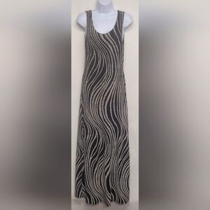 Emmanuel Vintage Maxi Dress XL Slinky Knit Stretch Form Fitted Sleeveless